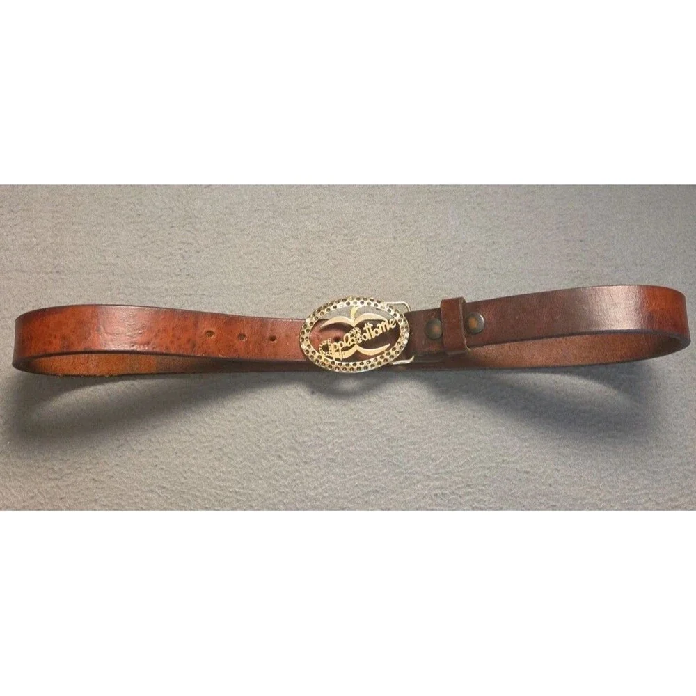 Vintage Apple Bottoms Rhinestone Belt Size XL Fits 35-40